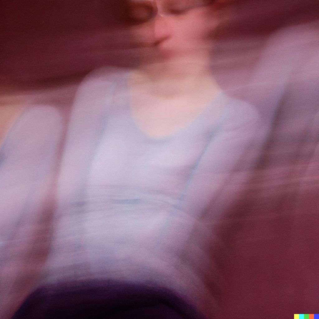 a representation of anxiety, photograph, slow shutter speed, 1s